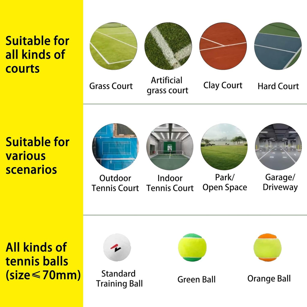 Smart Tennis Ball Machine PT-SMART PRO - 100+ Ball Capacity, Full APP Control, Internal Spin Serve, Ideal for Training & Matches