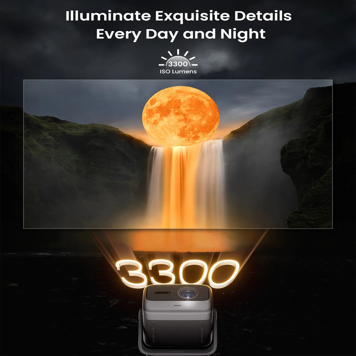 Ultimate Triple Laser 4K Projector, 3300 ISO Lumens Projector